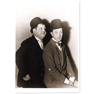 Fotofolio Postkarte - Dick und Doof -  Lansing Brown 1925