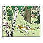 moulinsart Tintin statuette - Snowy with the sceptre of Ottokar