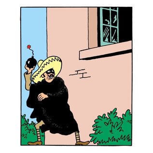 moulinsart Tintin statuette - Corporal Diaz, the clumsy terrorist