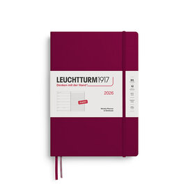 Leuchtturm1917 2026 Weekly Planner & Notebook 12 months Composition B5 hardcover Port Red