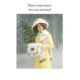 Cath Tate Kerstkaart Photocaptions - Three wise men? Are you serious?
