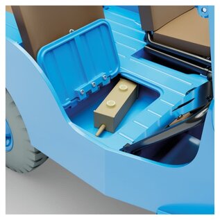 moulinsart Tintin model car 1:8 The blue Jeep from Destination Moon