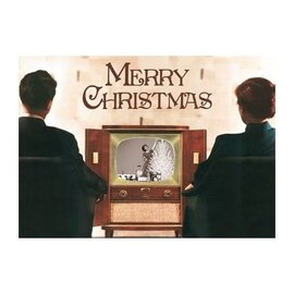 Tushita Kerstkaart - Merry Christmas - Retro television