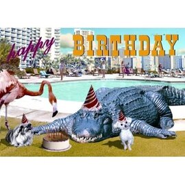 Max Hernn Postkarte zum Geburtstag  - Happy Birthday animals