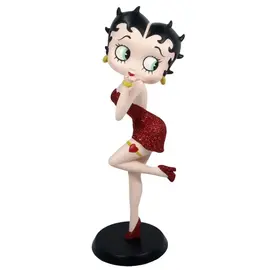 Fleischer Studios Betty Boop Collection - Betty Blowing Kiss With Red Glitter Dress