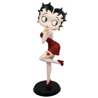 Fleischer Studios Betty Boop Collection - Betty Blowing Kiss With Red Glitter Dress
