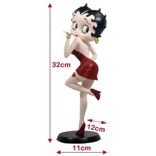 Fleischer Studios Betty Boop Collection - Betty Blowing Kiss With Red Glitter Dress