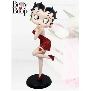 Fleischer Studios Betty Boop Collection - Betty Blowing Kiss With Red Glitter Dress