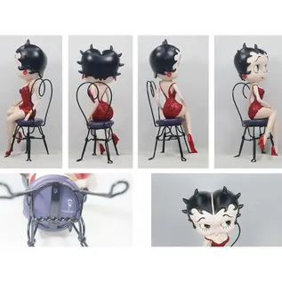 Fleischer Studios Betty Boop Collection - Betty Boop on Chair - Red Glitter Dress