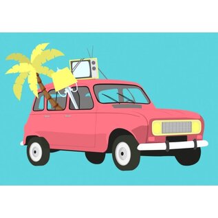 Nobis Design  Postkarte Luminous - Bewegt - Renault 4