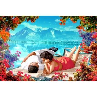 Max Hernn Postkarte Valentinstag - Lovers at the lake