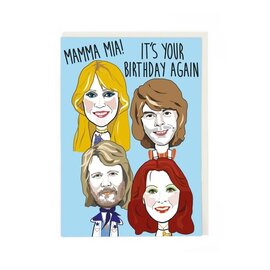 Cath Tate Grußkarte Modern Icons Abba - Mamma Mia! It's your birthday again
