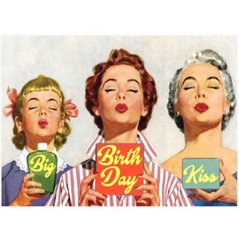 Bizarr Postkaart - Big Birthday Kiss
