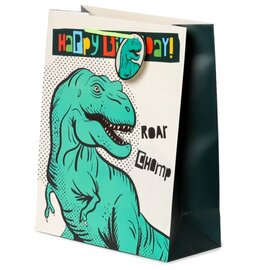 Puckator Gift Bag Large - Happy Birthday - Dino