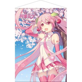 Popbuddies Hatsune Miku  wandrol/polyester poster - Kersenbloesem 50 x 70 cm