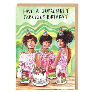 Cath Tate Wenskaart Cat Faulkner - Have a Supremely Fabulous Birthday