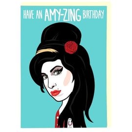 Cath Tate Greeting card Modern Icons - Amy Winehouse - Have an AMY-ZING birthday