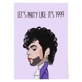 Cath Tate Greeting card Modern Icons - Prince - Let's Party like it's 1999