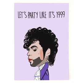 Cath Tate Wenskaart Modern Icons - Prince Let's Party like it's 1999