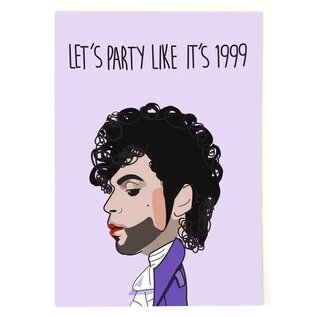 Cath Tate Wenskaart Modern Icons - Prince Let's Party like it's 1999