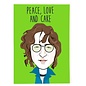 Cath Tate Wenskaart Modern Icons - The Beatles - John Lennon Peace, Love and Cake