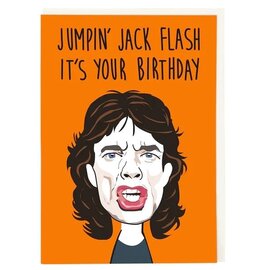 Cath Tate Wenskaart Modern Icons - The Rolling Stones Mick Jagger - Jumpin' Jack Flash it's your Birthday