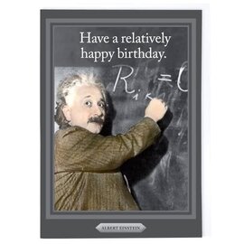 Cath Tate Wenskaart History Notes Albert Einstein - Have a relatively happy birthday
