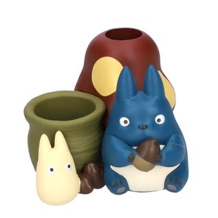Ensky Studio Ghibli My Neighbor Totoro - Potloodhouder met 2 Totoro figuren