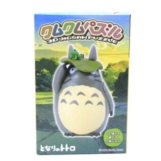 Ensky Studio Ghibli My Neighbor Totoro - Kumukumu Figurine Big Totoro with leaf - 3D puzzel