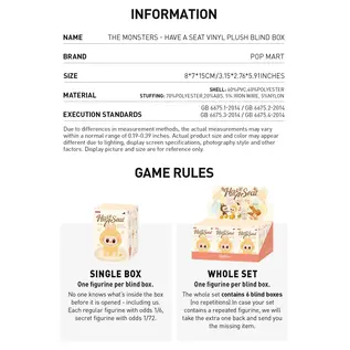 Pop Mart The Monsters - Have a Seat Vinyl Plush Series Blind Box