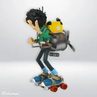 Plastoy Gaston Lagaffe figurine - Gaston on Rollerskates