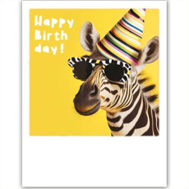 Taurus Postkaart - Happy Birthday! Zebra