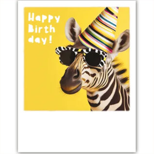Taurus Postkaart - Happy Birthday! Zebra