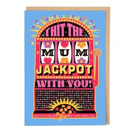 Cath Tate Wenskaart Lost Plots - I hit the mum jackpot with you! - Moederdag