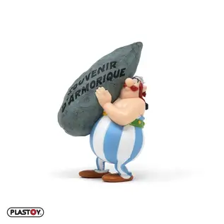 Plastoy Asterix figure - Obelix with menhir "Souvenir d'Armorique"