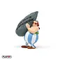 Plastoy Asterix Figur - Obelix mit Hinkelstein "Souvenir d'Armorique"