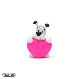 Plastoy Asterix figure - Dogmatix with large pink heart