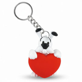 Plastoy Asterix sleutelhanger - Idefix met groot rood hart