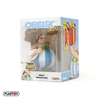 Plastoy Asterix figuur - Obelix Hartelijk Gefeliciteerd