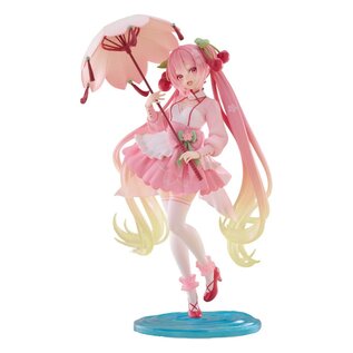 Taito AMP Hatsune Miku - Newley Written Sakura Miku Sakura Dress - PVC Statue 21 cm