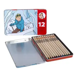 moulinsart Tintin set of 12 colour pencils - Tintin in Tibet