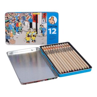 moulinsart Tim und Struppi Set mit 12 Farbstiften - Der blaue Lotos