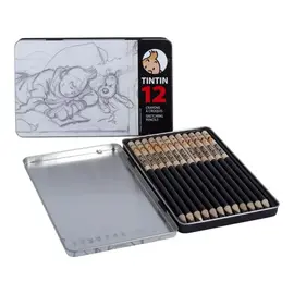 moulinsart Tintin set of 12 sketchng pencils - HB