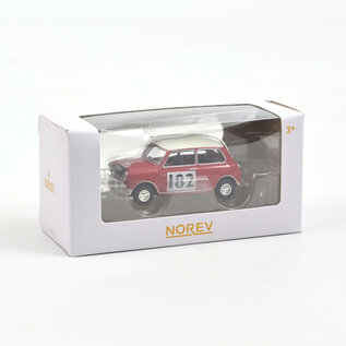 Norev Mini Cooper S 1964 Tartan Red with Racing Number 182 1:54