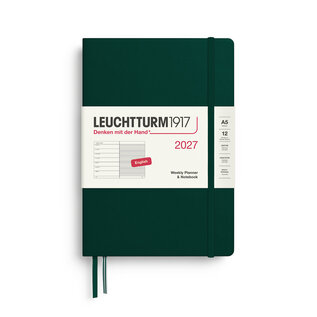 Leuchtturm1917 2027 Weekly Planner & Notebook 12 months Medium