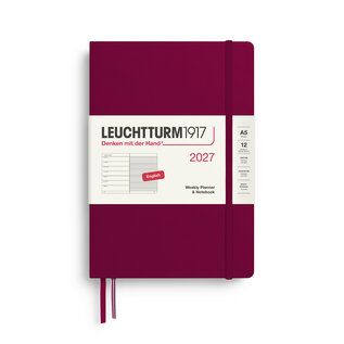 Leuchtturm1917 2027 Weekly Planner & Notebook 12 months Medium