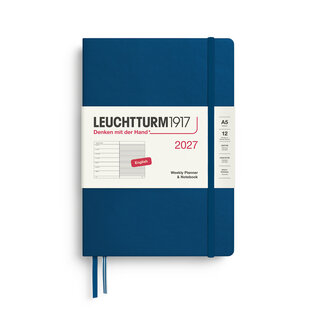 Leuchtturm1917 2027 Weekly Planner & Notebook 12 months Medium