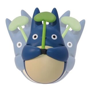 Ensky Studio Ghibli – Mein Nachbar Totoro – Mittlerer Totoro mit Blatt – Stehauf-Figur