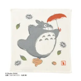Marushin Studio Ghibli - My Neighbor Totoro -  Big Totoro Umbrella Imabari mini handdoek 34 x 36 cm