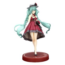 FuRyu Trio-Try-iT  Hatsune Miku - Outing Dress Red Color Ver.  PVC Statue 19 cm